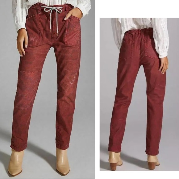 Anthropologie Pants - Anthropologie Pilcro Boho Artsy Patchwork High Rise Straight Leg Pants